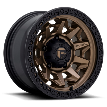 Aluminum Wheels 18X9 Covert D696 5 On 150 Matte Bronze Black Bead Ring 110.2 Bore 1 Offset Multi Spoke Fuel Off Road Wheels