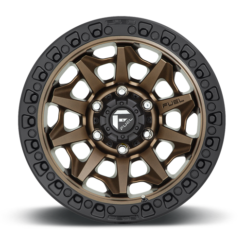 Aluminum Wheels 20X9 Covert D696 6 On 135 Matte Bronze Black Bead Ring 87.1 Bore 1 Offset Multi Spoke Fuel Off Road Wheels