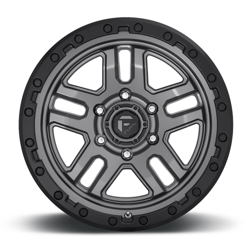 Aluminum Wheels 17X9 AMMO D701 5 On 127 Matte Gunmetal Gray W/Black Bead Ring 71.5 Bore 1 Offset 5 Spoke Fuel Off Road Wheels