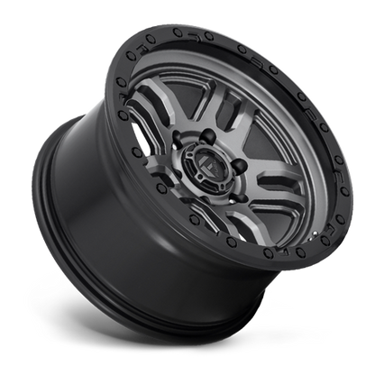 Aluminum Wheels 18X9 AMMO D701 5 On 127 Matte Gunmetal Gray W/Black Bead Ring 71.5 Bore 20 Offset 5 Spoke Fuel Off Road Wheels