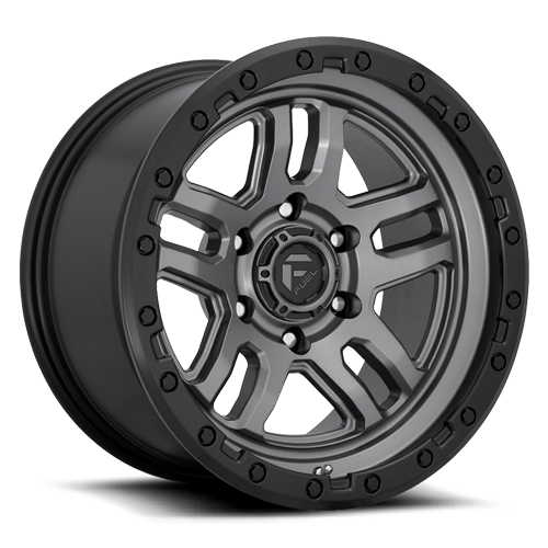 Aluminum Wheels 18X9 AMMO D701 6 On 135 Matte Gunmetal Gray W/Black Bead Ring 87.1 Bore 20 Offset 5 Spoke Fuel Off Road Wheels