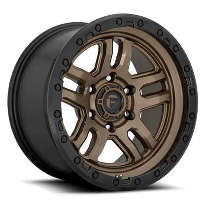 Aluminum Wheels 18X9 AMMO D702 5 On 127 Matte Bronze W/Black Bead Ring 71.5 Bore -12 Offset 5 Spoke Fuel Off Road Wheels