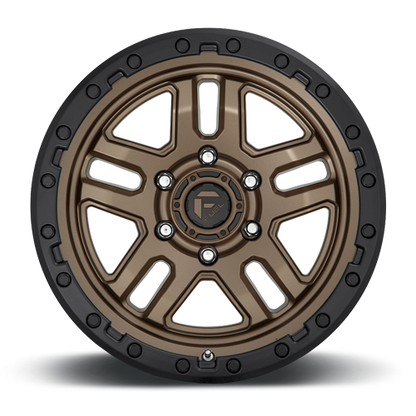 Aluminum Wheels 18X9 AMMO D702 6 On 135 Matte Bronze W/Black Bead Ring 87.1 Bore -12 Offset 5 Spoke Fuel Off Road Wheels