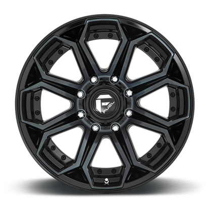 Aluminum Wheels 18X9 Siege D704 8 On 180 Gloss Black Machined Double Dark Tint 124.3 Bore 1 Offset Fuel Off Road Wheels
