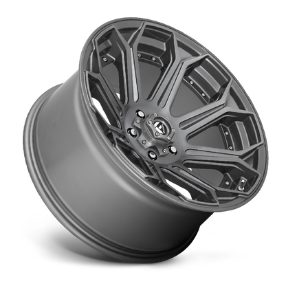 Aluminum Wheels 20X9 Siege D705 5 On 127 Brushed Gunmetal Gray Tinted Clear 71.5 Bore 1 Offset Fuel Off Road Wheels