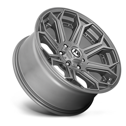 Aluminum Wheels 20X9 Siege D705 6 On 139.7 Brushed Gunmetal Gray Tinted Clear 106.1 Bore 20 Offset Fuel Off Road Wheels