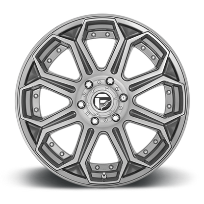 Aluminum Wheels 22X10 Siege D705 6 On 139.7 Brushed Gunmetal Gray Tinted Clear 106.1 Bore -18 Offset Fuel Off Road Wheels
