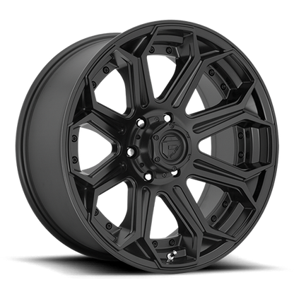 Aluminum Wheels 22X10 Siege D706 6 On 135 Matte Black 87.1 Bore -18 Offset Fuel Off Road Wheels