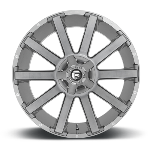 Aluminum Wheels 20X10 Contra Platinum D714 5 On 114.3/5 On 127 Brush Gunmetal Gray/Clear Tint 78.1 Bore -18 Offset Multi Spoke Fuel Off Road Wheels