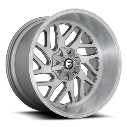 Aluminum Wheels 20X10 Triton Platinum D715 6 On 135/6 On 139.7 Brush Gunmetal Gray/Clear Tint 106.1 Bore -19 Offset Mesh Spoke Fuel Off Road Wheels