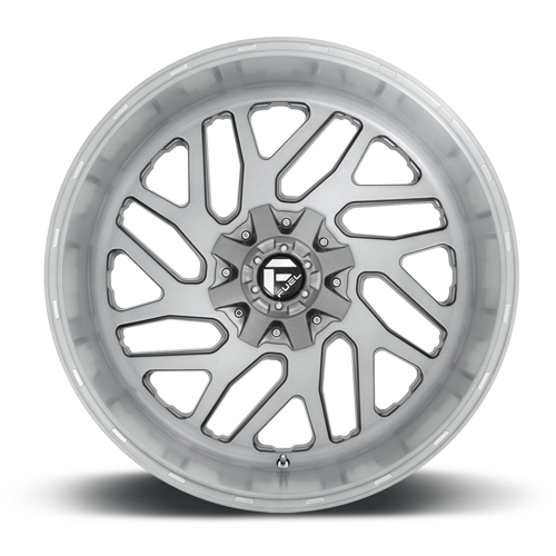 Aluminum Wheels 20X10 Triton Platinum D715 6 On 135/6 On 139.7 Brush Gunmetal Gray/Clear Tint 106.1 Bore -19 Offset Mesh Spoke Fuel Off Road Wheels