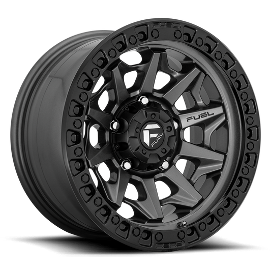 Aluminum Wheels 17X8.5 Covert D716 6 On 139.7 Matte Gunmetal Gray Black Bead Ring 106.1 Bore 14 Offset Multi Spoke Fuel Off Road Wheels