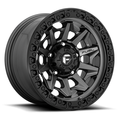 Aluminum Wheels 17X9 Covert D716 6 On 139.7 Matte Gunmetal Gray Black Bead Ring 106.1 Bore -12 Offset Multi Spoke Fuel Off Road Wheels