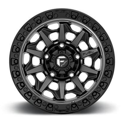 Aluminum Wheels 17X9 Covert D716 6 On 135 Matte Gunmetal Gray Black Bead Ring 87.1 Bore -12 Offset Multi Spoke Fuel Off Road Wheels