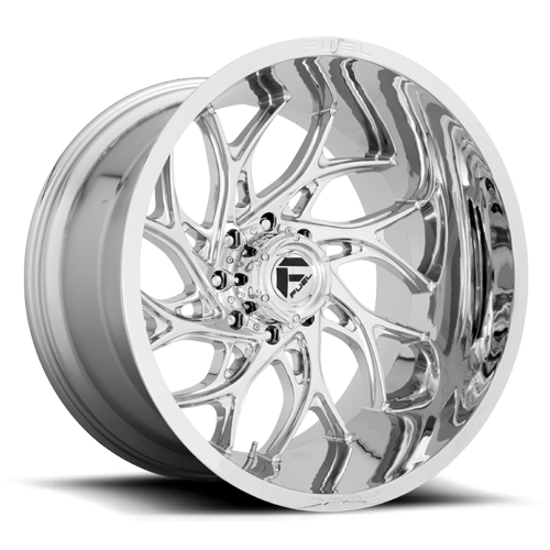 Aluminum Wheels 24X12 Runner D740 8 On 170 Chrome 125.1 Bore -44 Offset Fuel Off Road Wheels