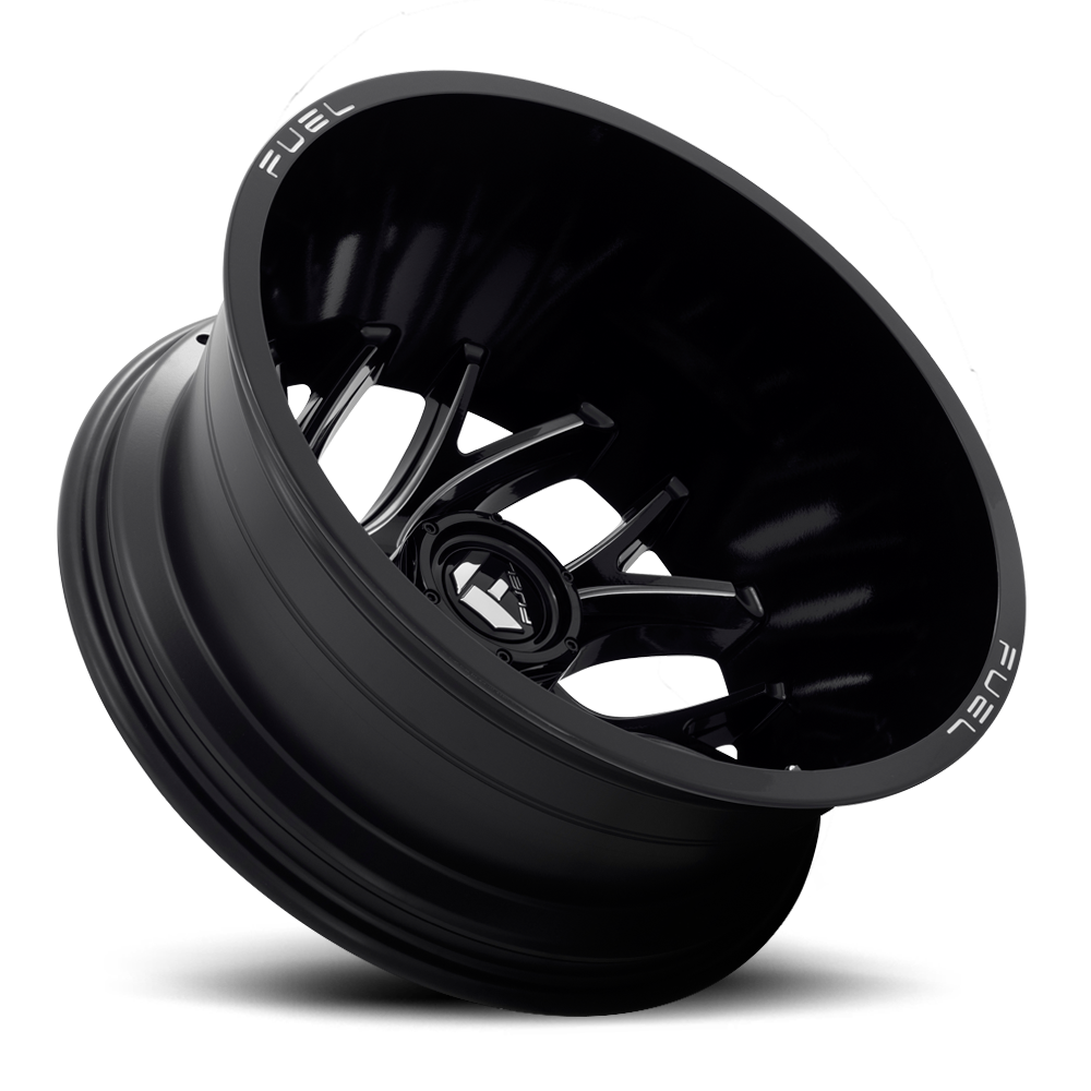 Dually Wheels 20X8.25 Runner Dually D741 8 On 210 Gloss Black Milled 154.3 Bore -221 Offset 8 Spoke Outer Dually Fuel Off Road Wheels