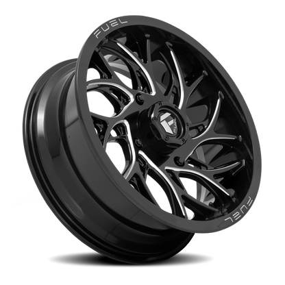 Aluminum Wheels 22X7 Runner UTV D741 4 On 156 Gloss Black Milled 132 Bore 0 Offset Fuel Off Road Wheels