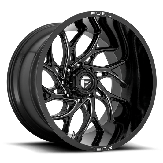 Aluminum Wheels 24X11 Runner D741 8 On 165.1 Gloss Black Milled 125.2 Bore 0 Offset Fuel Off Road Wheels