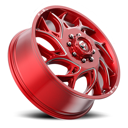 Dually Wheels 20X8.25 Runner Dually D742 8 On 210 Candy Red Milled 154.3 Bore 105 Offset 8 Spoke Front Dually Fuel Off Road Wheels