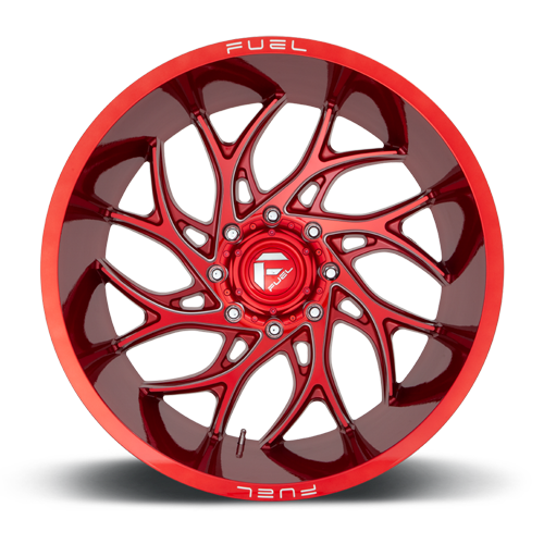 Aluminum Wheels 24X14 Runner D742 6 On 135 Candy Red Milled 87.1 Bore -75 Offset Fuel Off Road Wheels