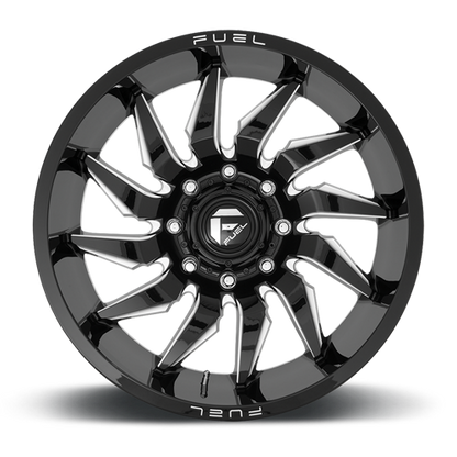Aluminum Wheels 20X9 Saber D744 8 On 165.1 Gloss Black Milled 125.2 Bore 20 Offset Fuel Off Road Wheels