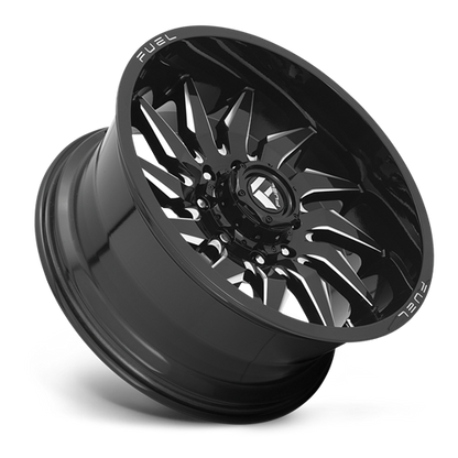 Aluminum Wheels 22X12 Saber D744 6 On 135 Gloss Black Milled 87.1 Bore -44 Offset Fuel Off Road Wheels