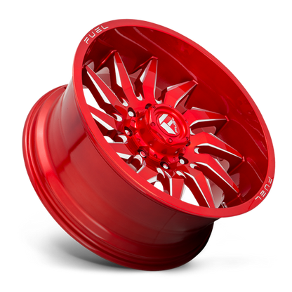 Aluminum Wheels 22X12 Saber D745 8 On 165.1 Candy Red Milled 125.2 Bore -44 Offset Fuel Off Road Wheels