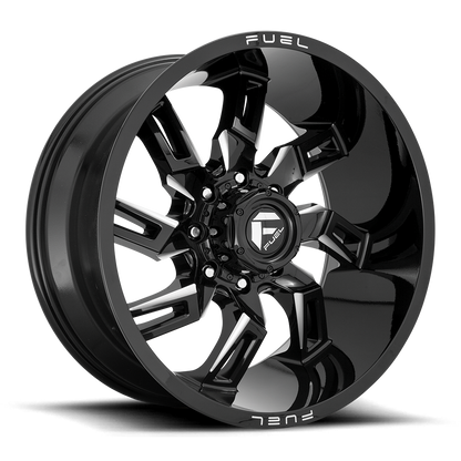 Aluminum Wheels 20X9 Lockdown D747 5 On 127 Gloss Black Milled 71.5 Bore 1 Offset Fuel Off Road Wheels