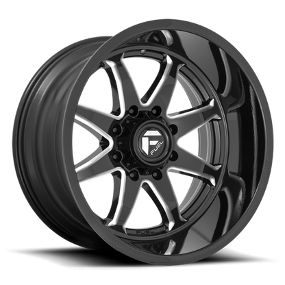 Aluminum Wheels 22X12 Hammer D749 5 On 127 Gloss Black Milled 71.5 Bore -44 Offset Fuel Off Road Wheels