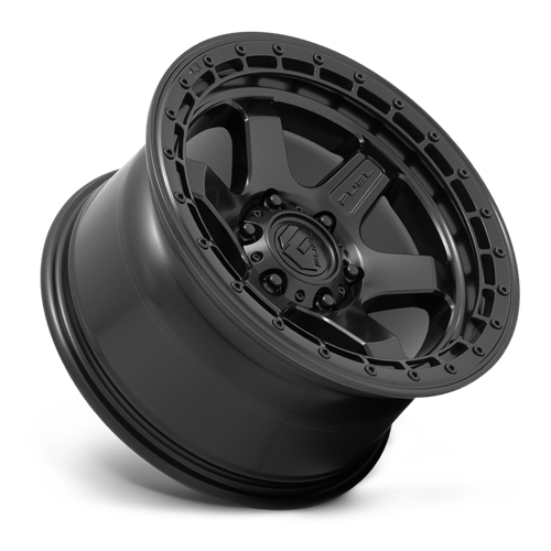 Aluminum Wheels 18X9 Block D750 6 On 114.3 Matte Black/Black Ring 66.3 Bore 1 Offset 6 Spoke Fuel Off Road Wheels