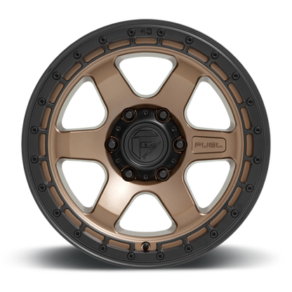 Aluminum Wheels 17X9 Block D751 6 On 120 Matte Bronze/Black Ring 67 Bore 1 Offset 6 Spoke Fuel Off Road Wheels