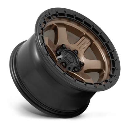 Aluminum Wheels 18X9 Block D751 6 On 139.7 Matte Bronze/Black Ring 106.1 Bore 20 Offset 6 Spoke Fuel Off Road Wheels