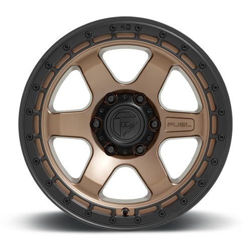 Aluminum Wheels 18X9 Block D751 6 On 139.7 Matte Bronze/Black Ring 106.1 Bore 20 Offset 6 Spoke Fuel Off Road Wheels