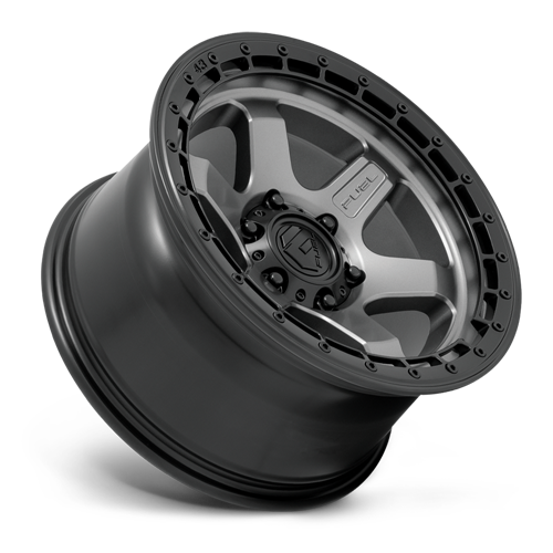 Aluminum Wheels 17X9 Block D752 6 On 139.7 Gunmetal Gray/Black Ring 106.1 Bore 1 Offset 6 Spoke Fuel Off Road Wheels