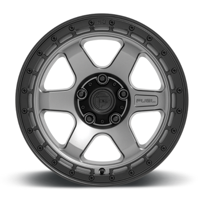 Aluminum Wheels 18X9 Block D752 5 On 127 Gunmetal Gray/Black Ring 71.5 Bore 1 Offset 6 Spoke Fuel Off Road Wheels