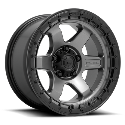 Aluminum Wheels 18X9 Block D752 5 On 127 Gunmetal Gray/Black Ring 71.5 Bore 20 Offset 6 Spoke Fuel Off Road Wheels