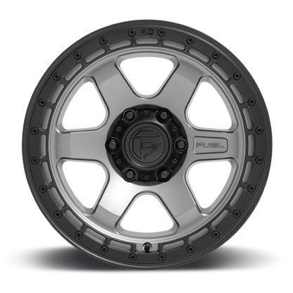Aluminum Wheels 18X9 Block D752 6 On 135 Gunmetal Gray/Black Ring 87.1 Bore -12 Offset 6 Spoke Fuel Off Road Wheels