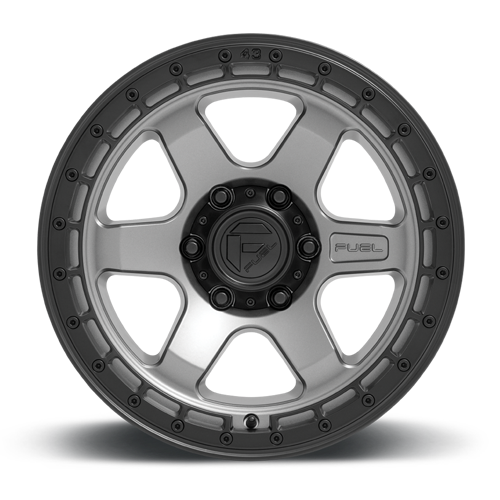 Aluminum Wheels 18X9 Block D752 6 On 120 Gunmetal Gray/Black Ring 67 Bore 1 Offset 6 Spoke Fuel Off Road Wheels