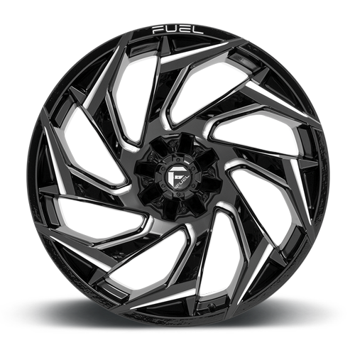 Aluminum Wheels 20X9 Reaction D753 8 On 170 Gloss Black Milled 125.1 Bore 1 Offset Fuel Off Road Wheels