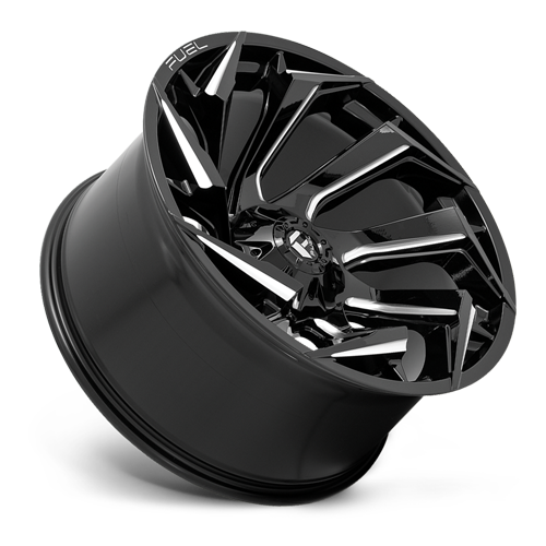 Aluminum Wheels 22X10 Reaction D753 8 On 170 Gloss Black Milled 125.1 Bore -18 Offset Fuel Off Road Wheels