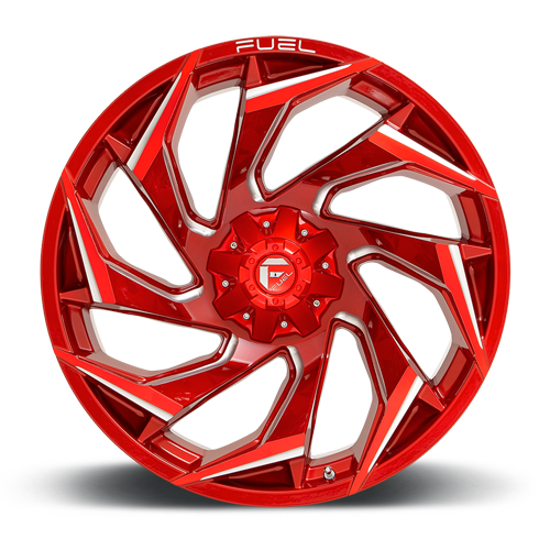 Aluminum Wheels 17X9 Reaction D754 5 On 114.3/5 On 127 Candy Red/Milled 78.1 Bore -12 Offset Fuel Off Road Wheels