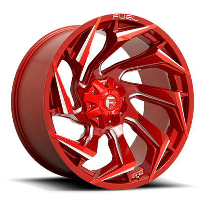 Aluminum Wheels 18X9 Reaction D754 6 On 135/6 On 139.7 Candy Red Milled 106.1 Bore -12 Offset Fuel Off Road Wheels