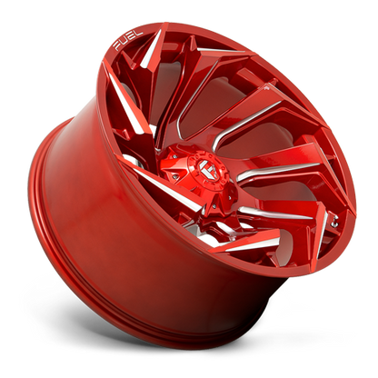 Aluminum Wheels 24X12 Reaction D754 8 On 165.1 Candy Red Milled 125.2 Bore -44 Offset Fuel Off Road Wheels