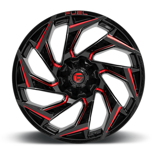 Aluminum Wheels 17X9 Reaction D755 5 On 139.7/5 On 150 Gloss Black Milled Red Tint 110.1 Bore 1 Offset Fuel Off Road Wheels