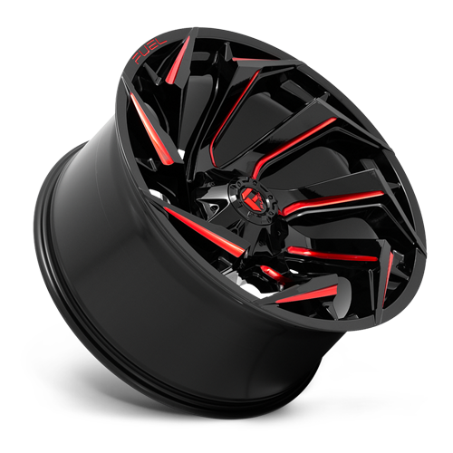 Aluminum Wheels 20X10 Reaction D755 5 On 114.3/5 On 127 Gloss Black Milled Red Tint 78 Bore -18 Offset Fuel Off Road Wheels