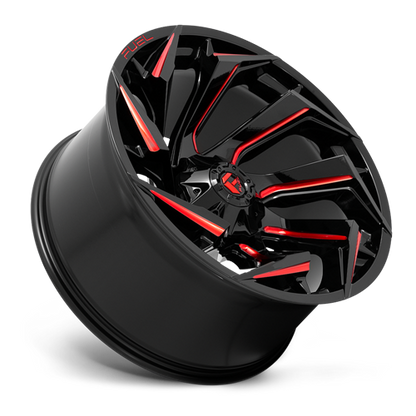 Aluminum Wheels 22X12 Reaction D755 5 On 139.7/5 On 150 Gloss Black Milled Red Tint 110.2 Bore -44 Offset Fuel Off Road Wheels