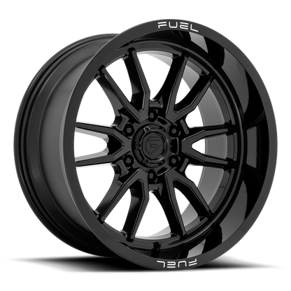 Aluminum Wheels 18X9 Clash 6 D760 6 On 135 Gloss Black 87.1 Bore -12 Offset Multi Spoke Fuel Off Road Wheels