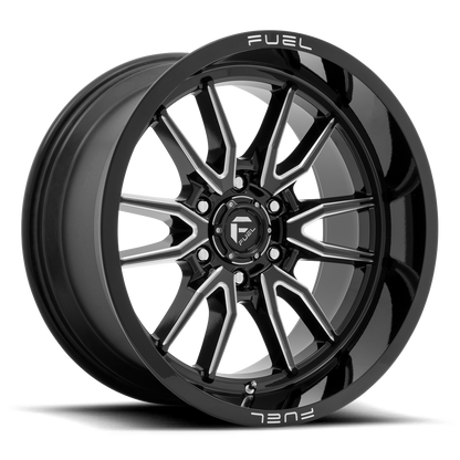 Aluminum Wheels 17X9 Clash 6 D761 6 On 135 Gloss Black Milled 87.1 Bore 1 Offset Multi Spoke Fuel Off Road Wheels