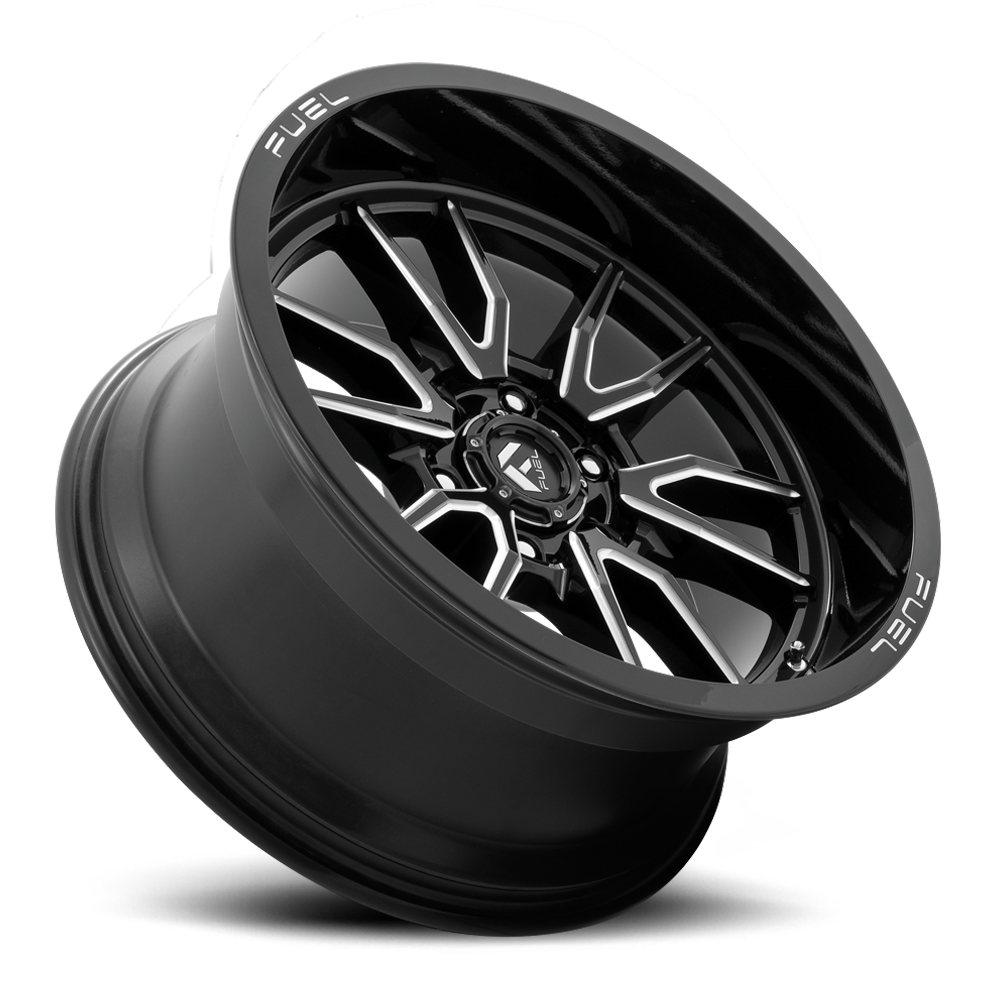 Aluminum Wheels 18X9 Clash 6 D761 6 On 135 Gloss Black Milled 87.1 Bore 1 Offset Multi Spoke Fuel Off Road Wheels