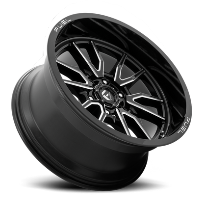 Aluminum Wheels 18X9 Clash 6 D761 6 On 135 Gloss Black Milled 87.1 Bore 1 Offset Multi Spoke Fuel Off Road Wheels